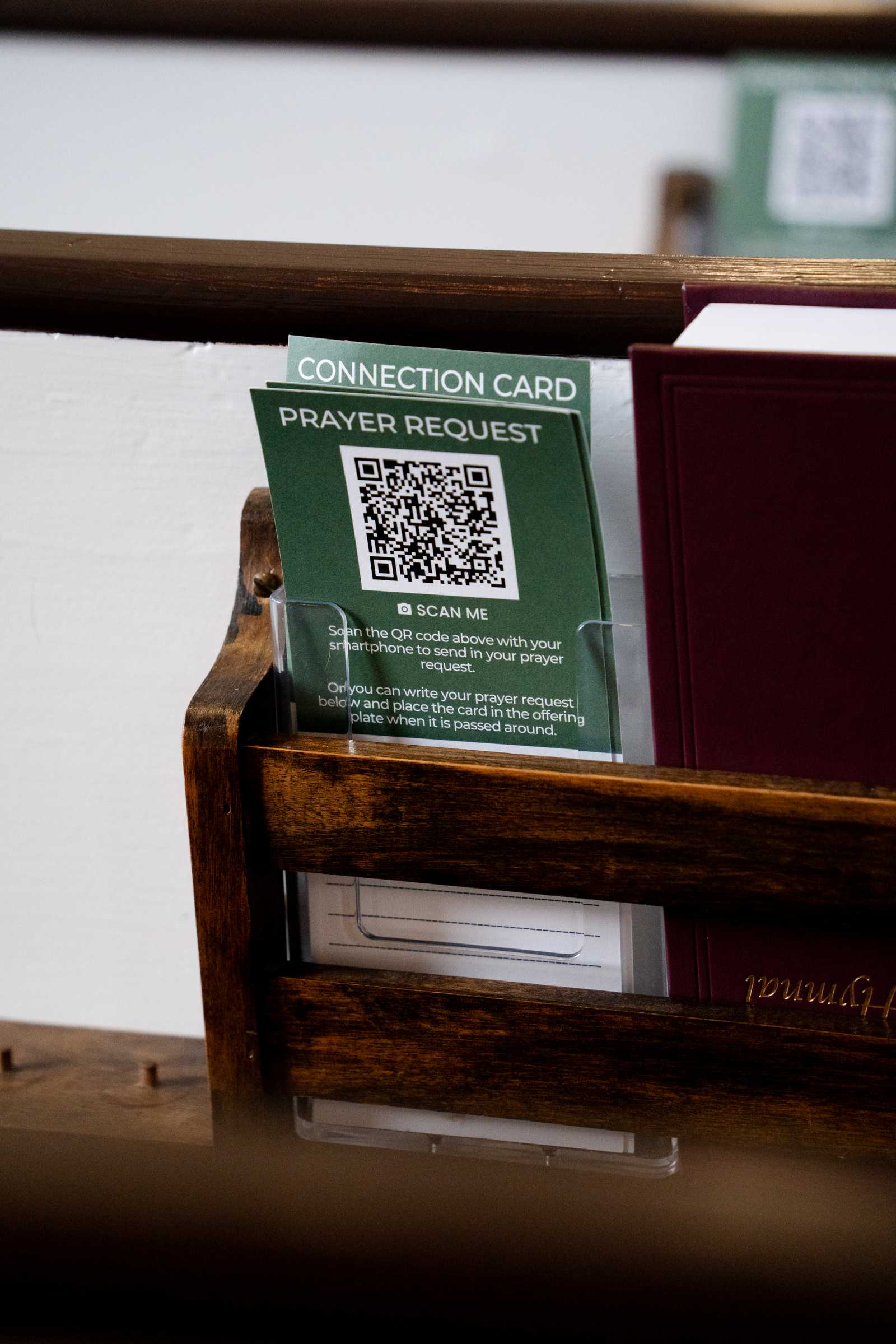 Pastor leading prayer at The Etna Church